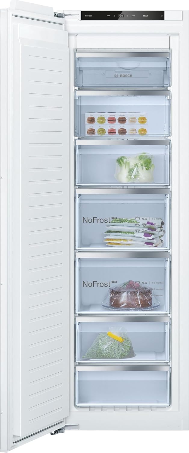 Bosch GIN81VEE0, Série 4, Congélateur armoire, Encastrable, 177.2 x 55.8 cm, 212 L(Blanc)