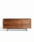 Buffet de rangement en bois avec finitions en métal pour intérieur moderne - 150 x 40 x 70cm