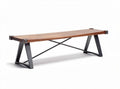 Table à manger en bois avec support en métal pour salle à manger - 150 x 40 x 45cm