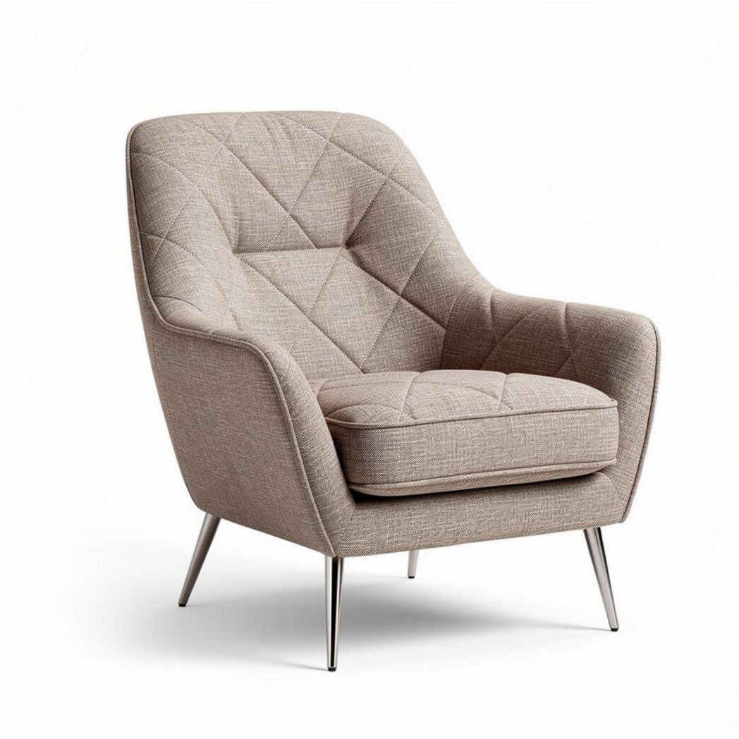 Fauteuil de salon en tissu avec rembourrage - 80 x 80 x 90cm