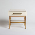 Table de chevet en bois massif pour chambre avec deux tiroirs - 45 x 40 x 60cm