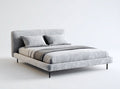 Lit double en tissu pour chambre - 200 x 160 x 100cm