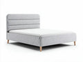 Lit double en tissu pour chambre - 200 x 160 x 90cm