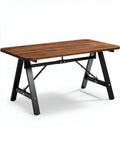 Table pliante en bois et métal pour espace de travail - 150 x 75 x 75cm