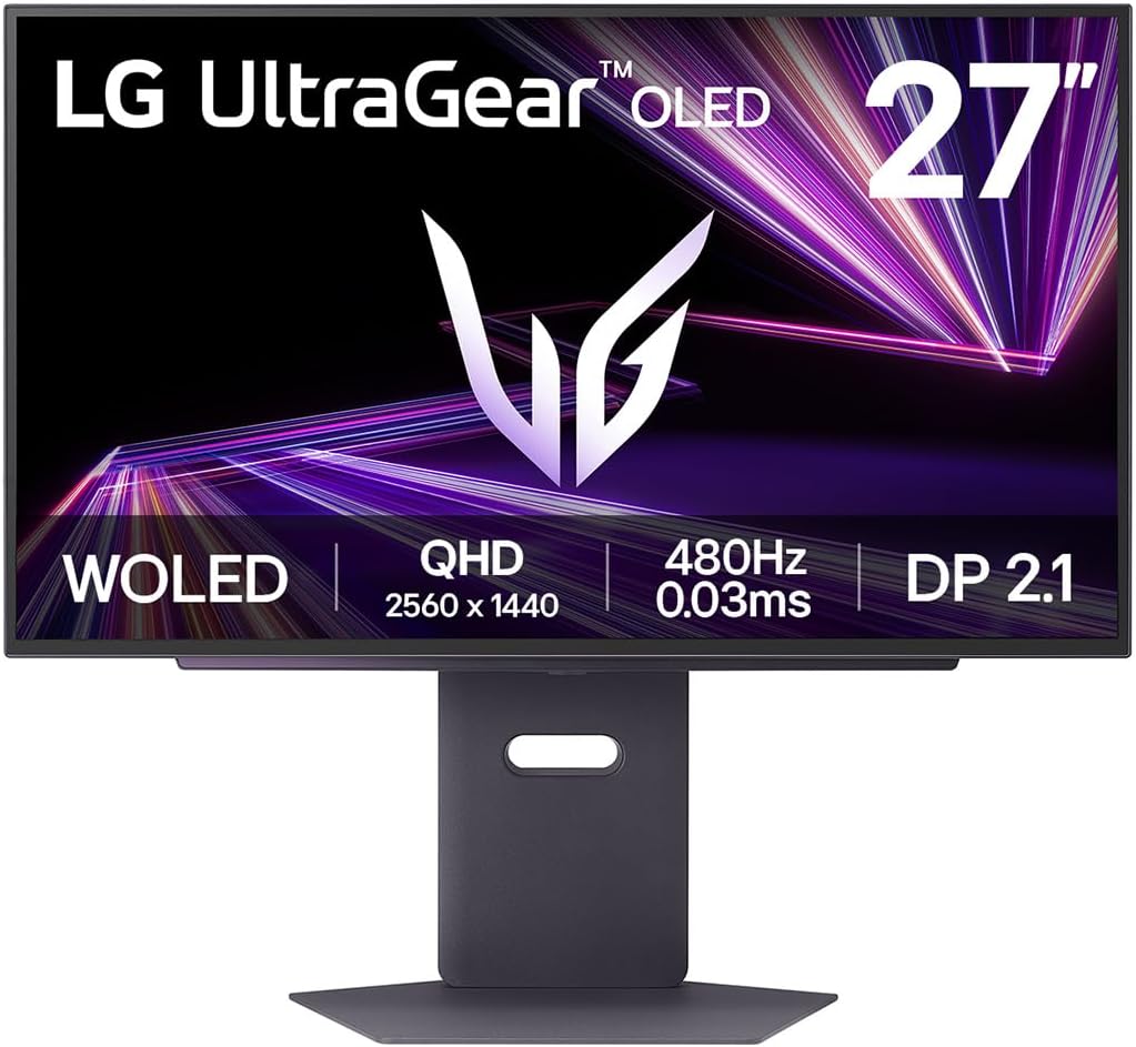 UltraGear™ 27GX790A-B Ecran PC Gaming OLED 27 - dalle OLED résolution QHD (2560x1440), 0.03 ms GtG 480Hz, DisplayHDR™ TrueBlack 400, DCI-P3 98.5% (CIE1976), AMD FreeSync Premium Pro, NVIDIA G-Sync