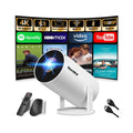 [App Intégrée  2026 Upgraded] Mini Vidéoprojecteur 4K 1080P FHD Projecteur avec WiFi 6 et Bluetooth 5.2 Supporte Auto Keystone 270° Rotation(Blanc/Noir)