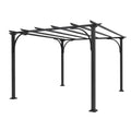 Pergola en métal noir(Noir)