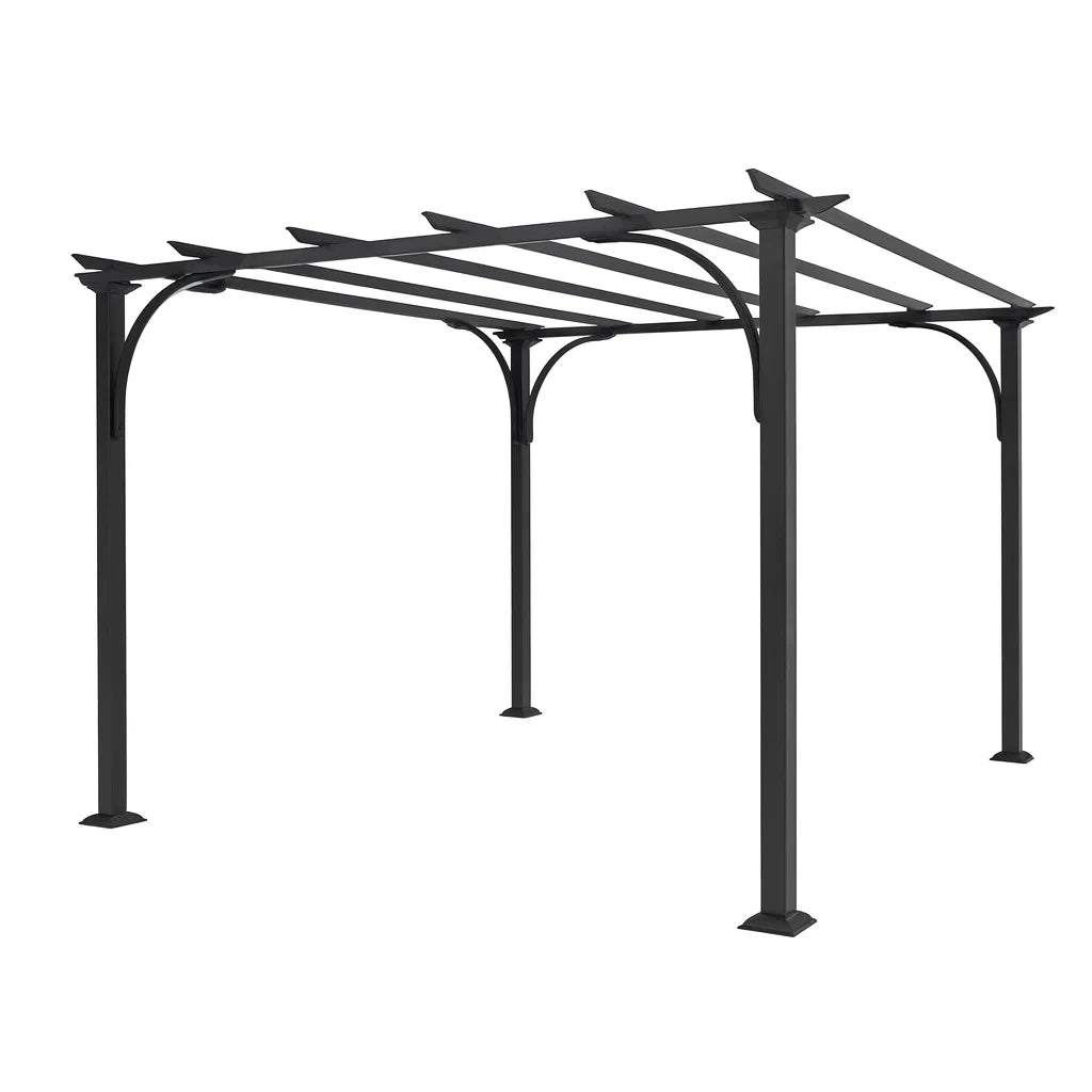 Pergola en métal noir(Noir)