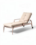 Chaise longue d'extérieur en aluminium anodisé pour détente - 200 x 75 x 40cm
