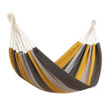 Hamac en tissu rayé jaune et gris 200x100 cm(Jaune/Gris)