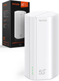 Tenda 5G01 Routeur 5G WiFi 6 1500Mbps - Modem 5G/4G LTE Double Bande, Slot Carte SIM Nano Débloqué, Plug et Play, Port Gigabit WAN/LAN, 6 Antennes Internes, Mesh Wi-FI+, Routeur 5G NR Entrée de Gamme(Blanc)