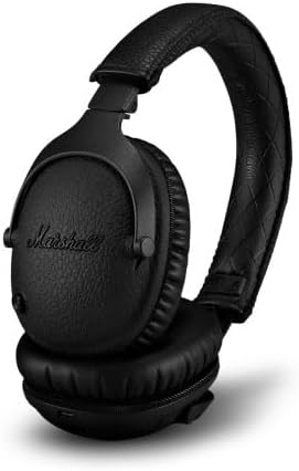 Marshall Monitor II Casque Bluetooth sans Fil avec réduction de Bruit Hybride Active, Casque Over-Ear, 30 Heures – Noir(Black)