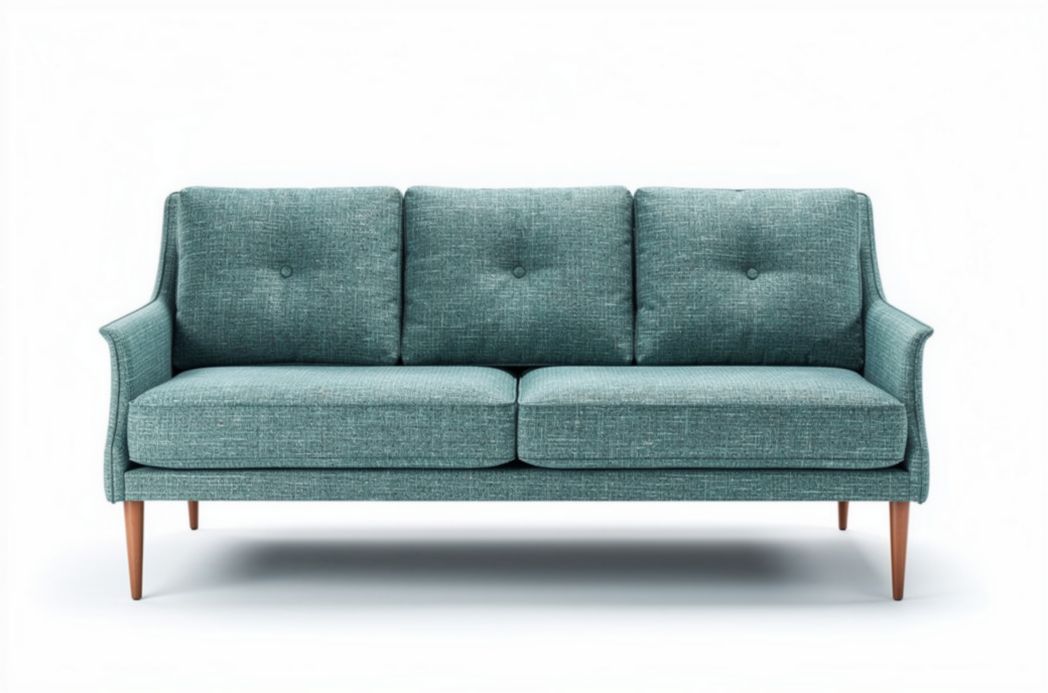 Canapé moderne pour salon en tissu avec pieds en bois - 190 x 85 x 90cm
