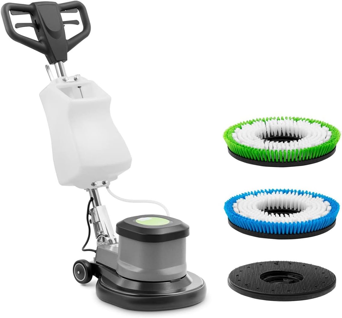 Monobrosse professionnelle 17 pouces 1200 W avec réservoir 5 L(Noir/Blanc/Vert/Bleu)