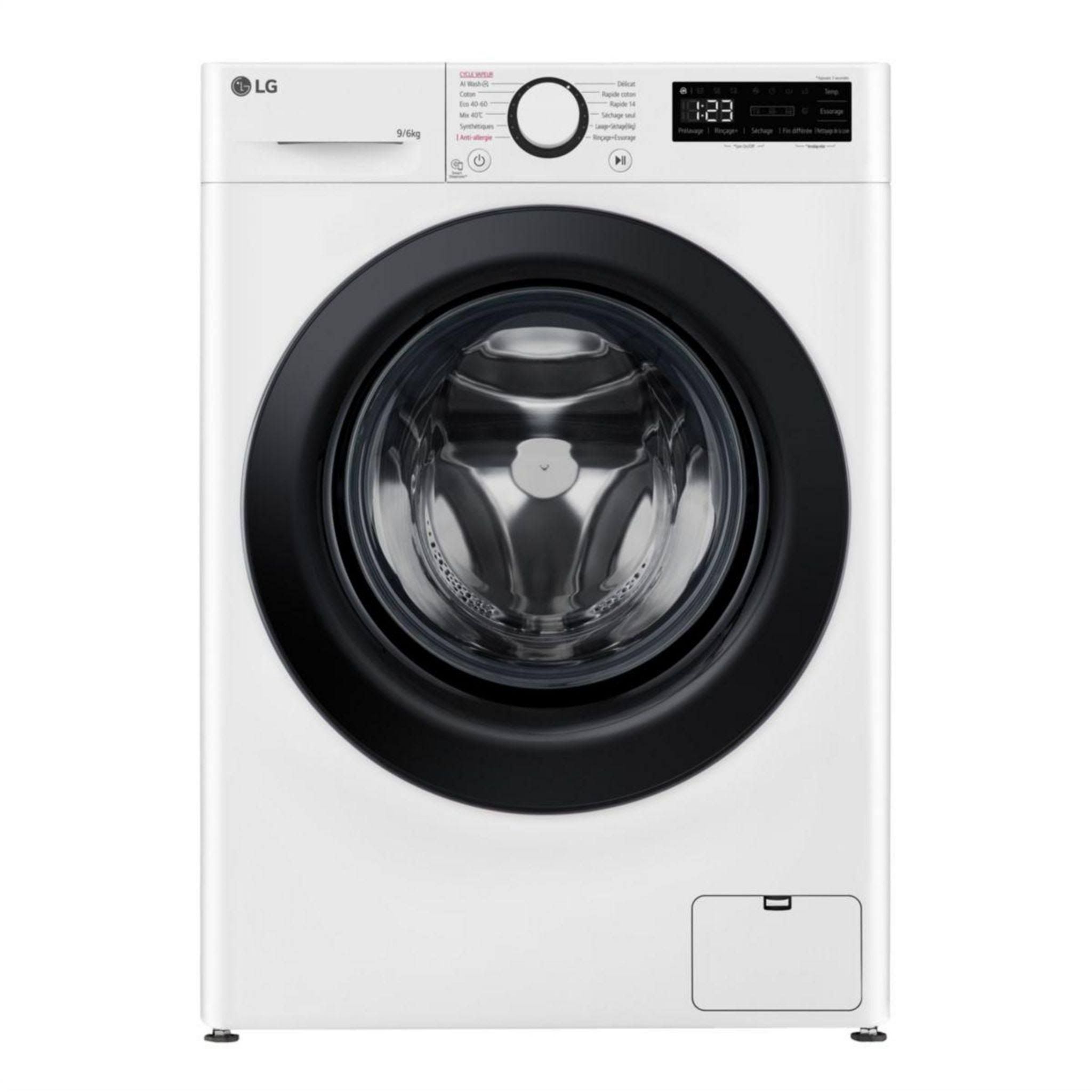 LG Lave linge séchant hublot F964R35WRS(Blanc/Noir)