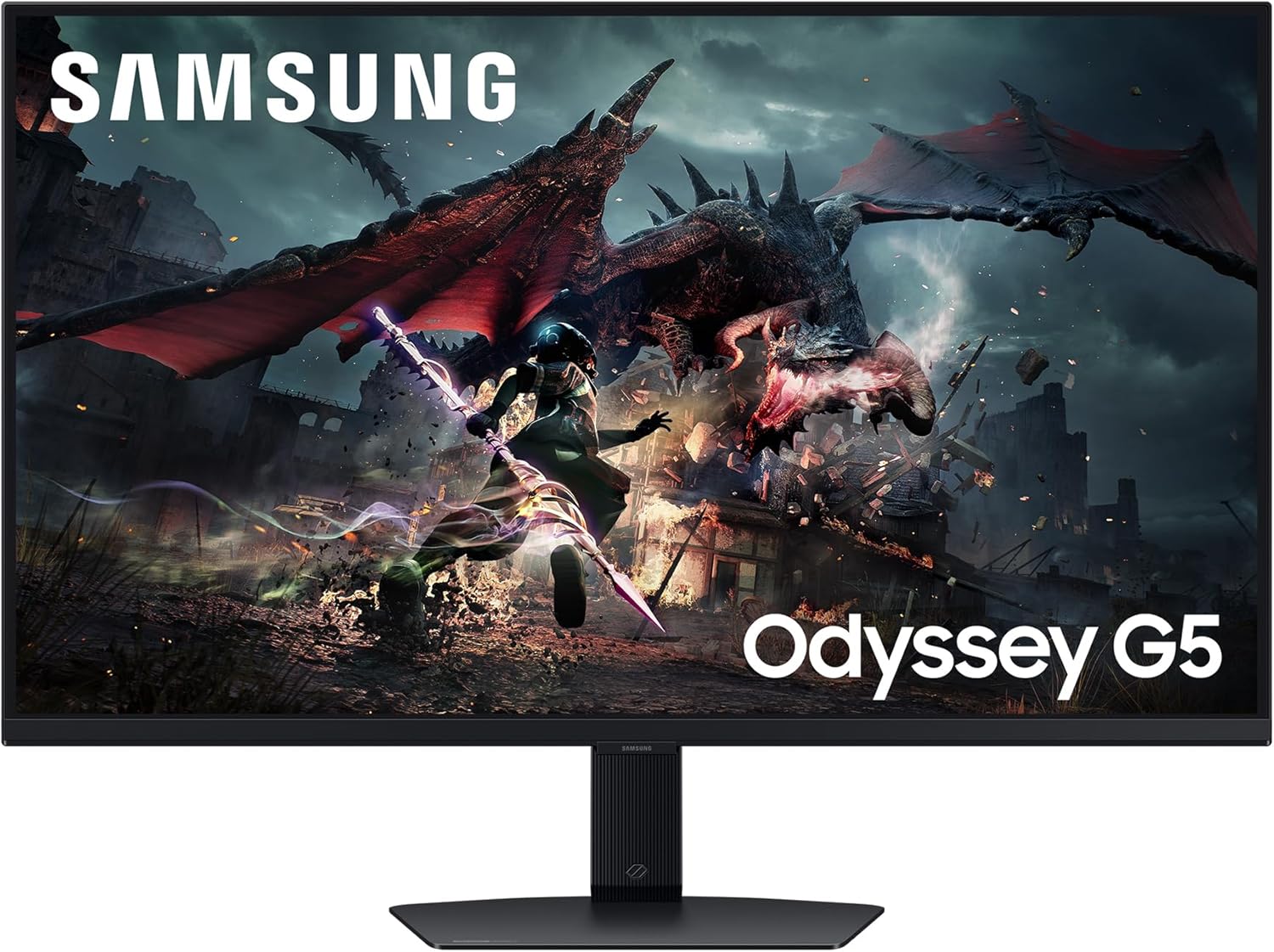 Samsung Ecran PC Odyssey G50D 32’’ 180Hz, 1ms, Dalle Fast IPS, Résolution QHD:2560x1440, Contraste 1000:1, AMD FreeSync, Auto Source Switch +, HDR400, Pied ajustable, DisplayPort, HDMI, LS32DG502EUXEN(Noir)