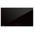 Plaque à Induction 5 Foyers Encastrable - WEHIMO Plaque de Cuisson Electrique 8600W - Fonction Booster - 9 Niveaux de Puissance - Minuterie -(Noir)
