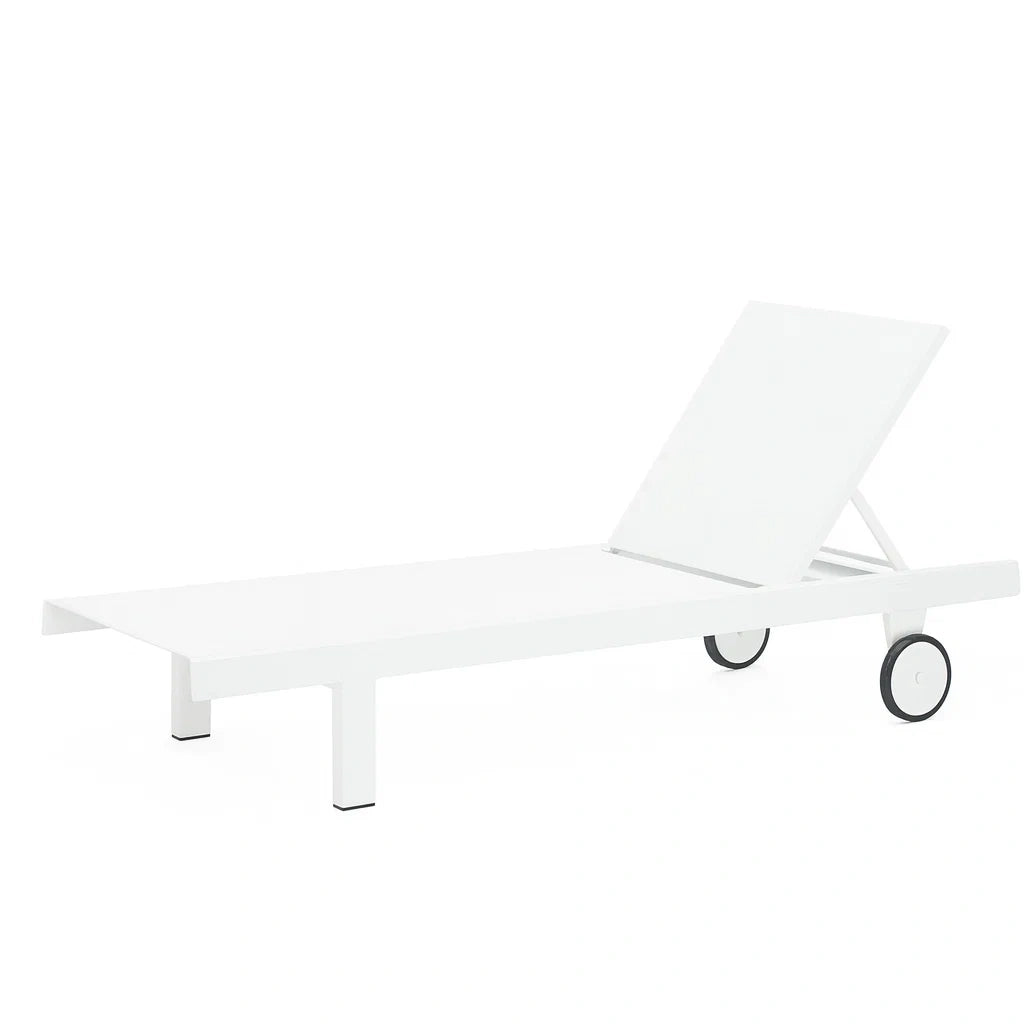 Bain de soleil réglable en aluminium blanc(Blanc)