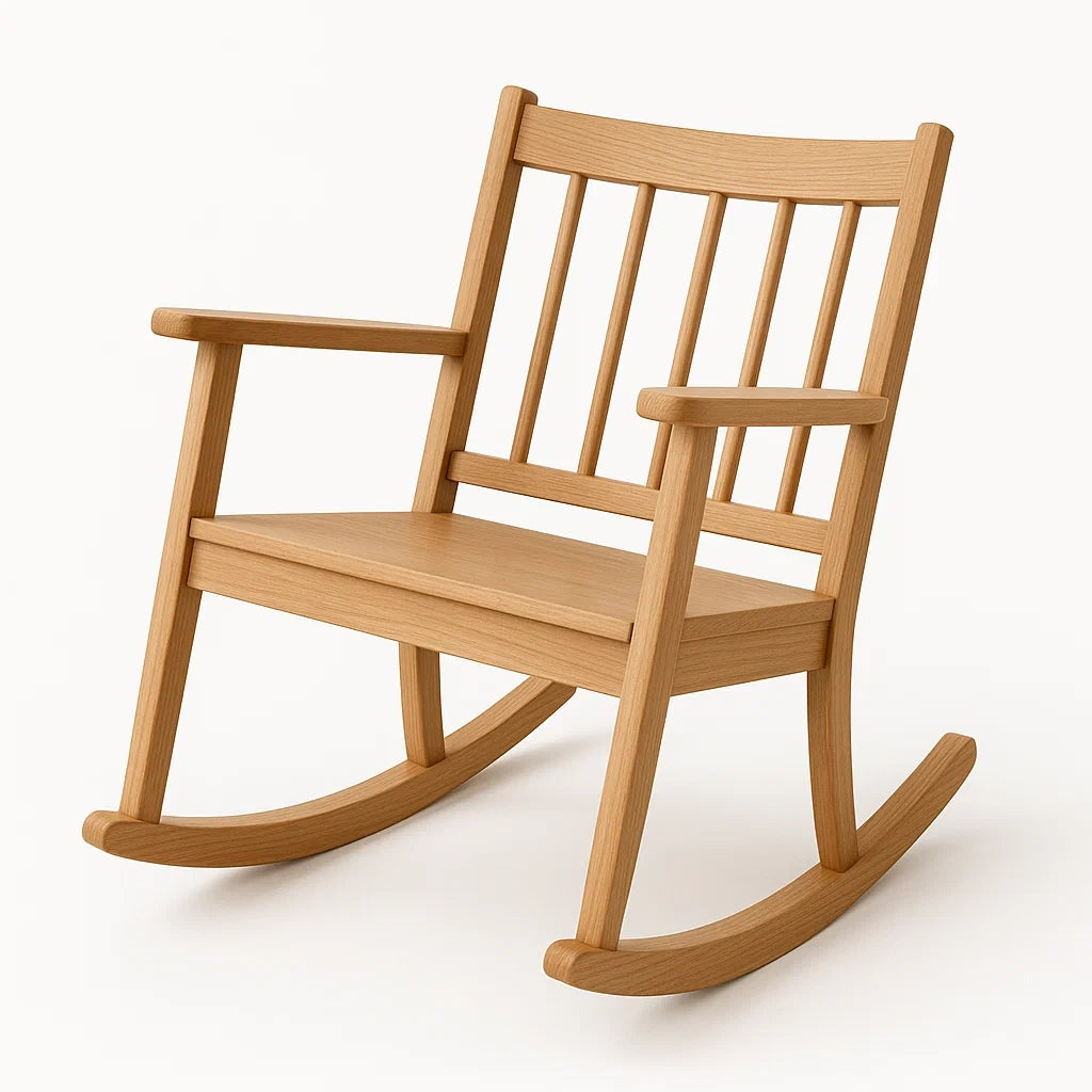 Rocking-chair en bois(Bois clair)