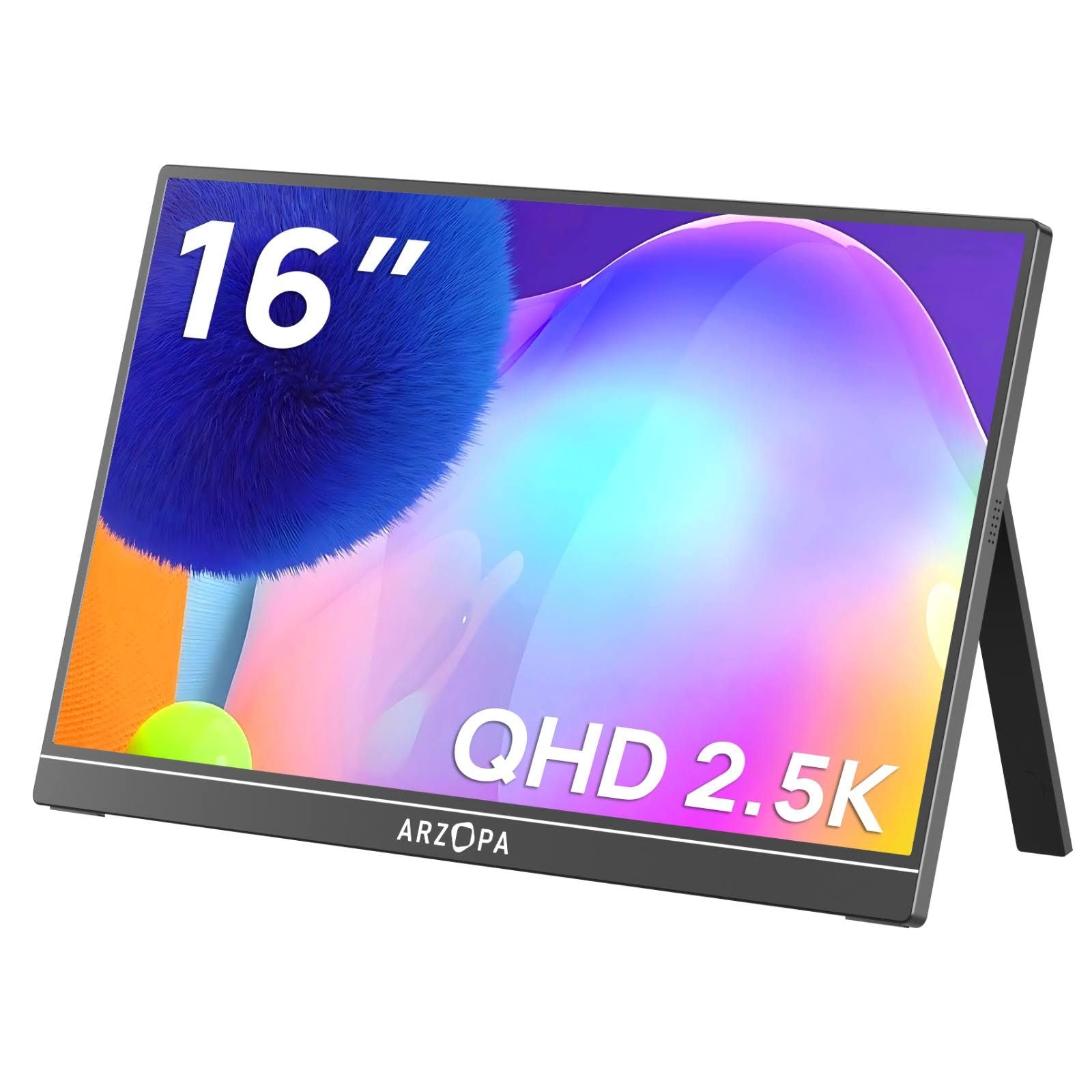 Arzopa Z1RC 2.5K Portable Monitor | Brilliant QHD 500nits 8bit Display(Noir)