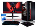 BEASTCOM Q3 | PC Gamer Complet | AMD Ryzen 5 4X 3,90GHz | 16Go RAM | 1To SSD | 4K Vega 11 Cœurs Graphique | Écran LED 24 + Clavier + Souris + Tapis(Noir/Rouge)