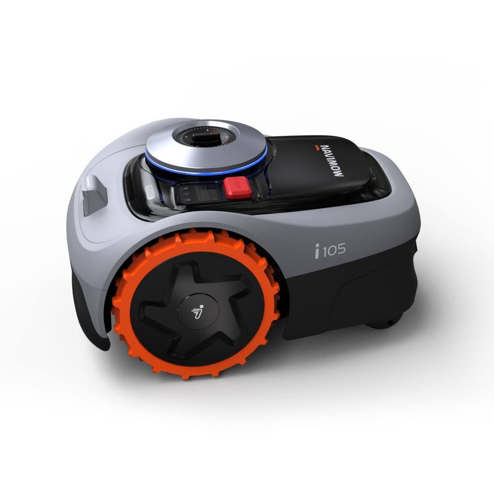 Navimow i105 | Suivi GPS et protection antivol | Garantie de 3 ans incluse(Gris/Noir/Orange)