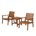 Ensemble de mobilier de jardin avec chaises et table en bois(Marron)