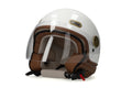 CGM Casque Jet 191i PIX IT long Screen(Blanc/Marron)